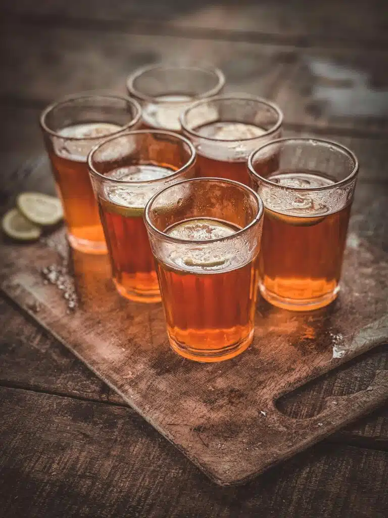 Glasses of Bangladeshi spiced tea at a local market, Bangladesh tours package